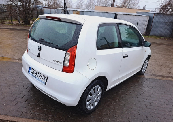 Skoda Citigo cena 17900 przebieg: 155000, rok produkcji 2014 z Bydgoszcz małe 56